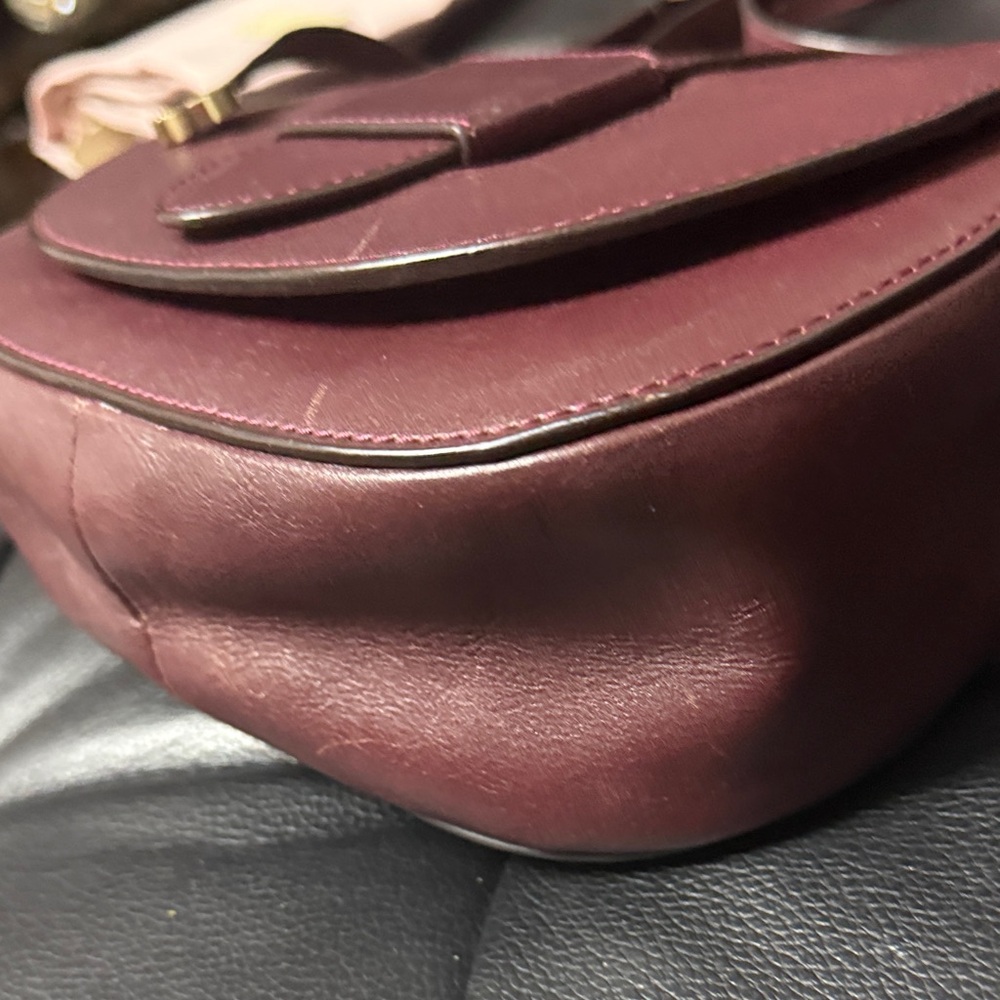 RADLEY LONDON Burgundy Leather Saddle Crossbody Bag (REHAB) - Picture 4 of 16